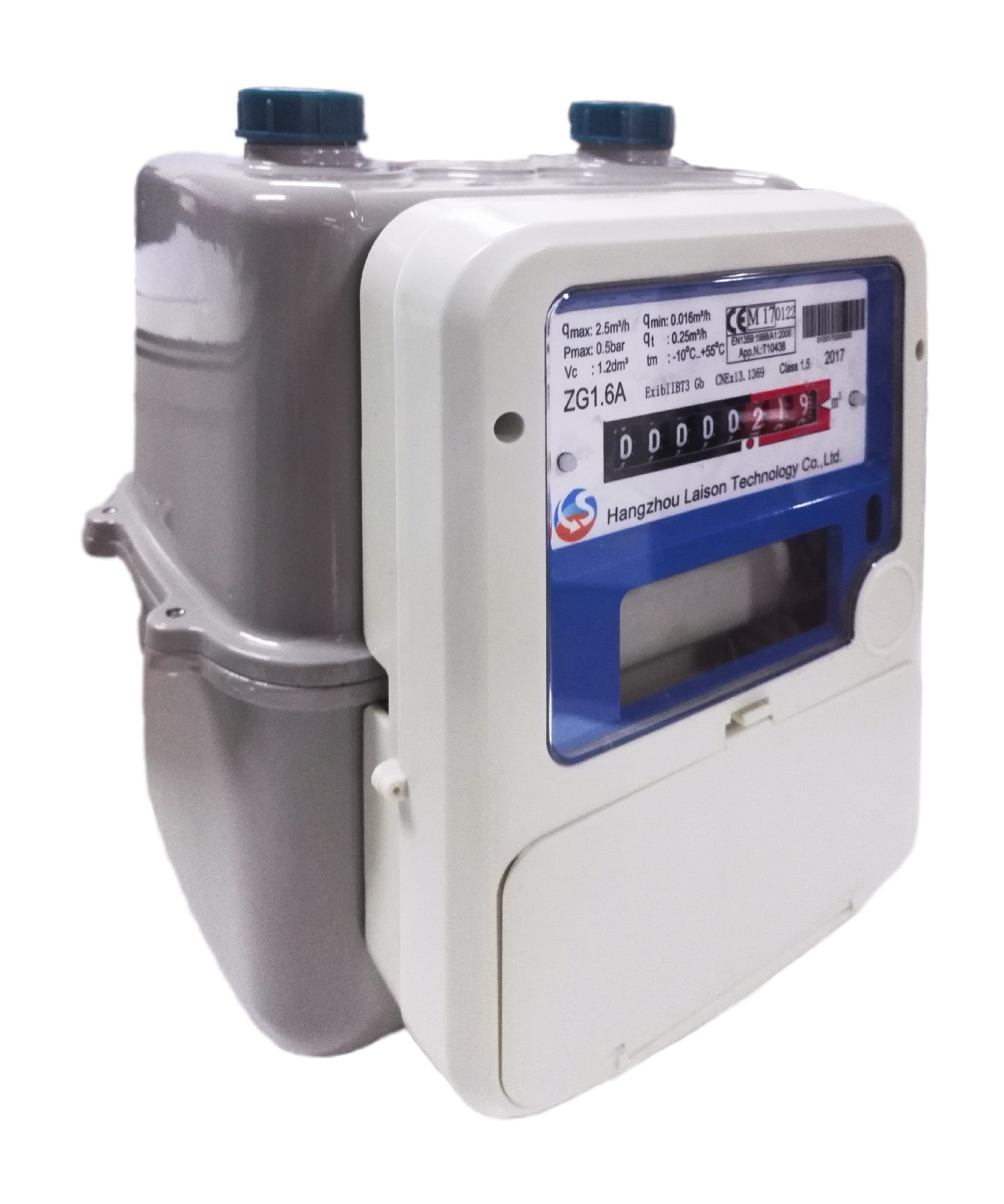 Prepaid gas meter with keypad